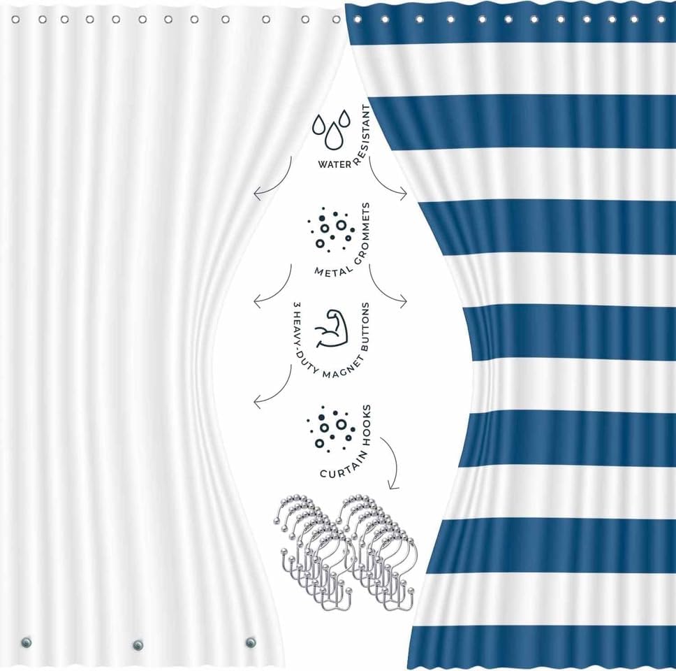 Clara Clark Navy Blue Bathroom Accessory Set 20PC