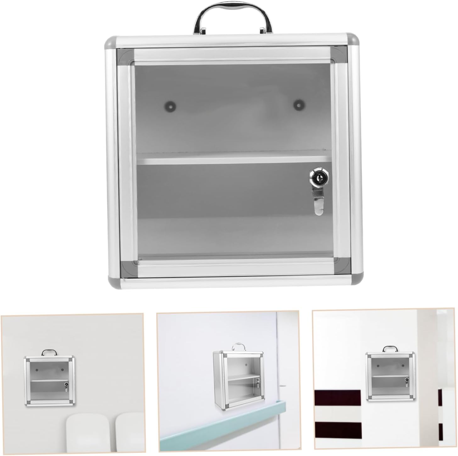 Wall Mounted Medicine Cabinet with Transparent Door for Easy Access