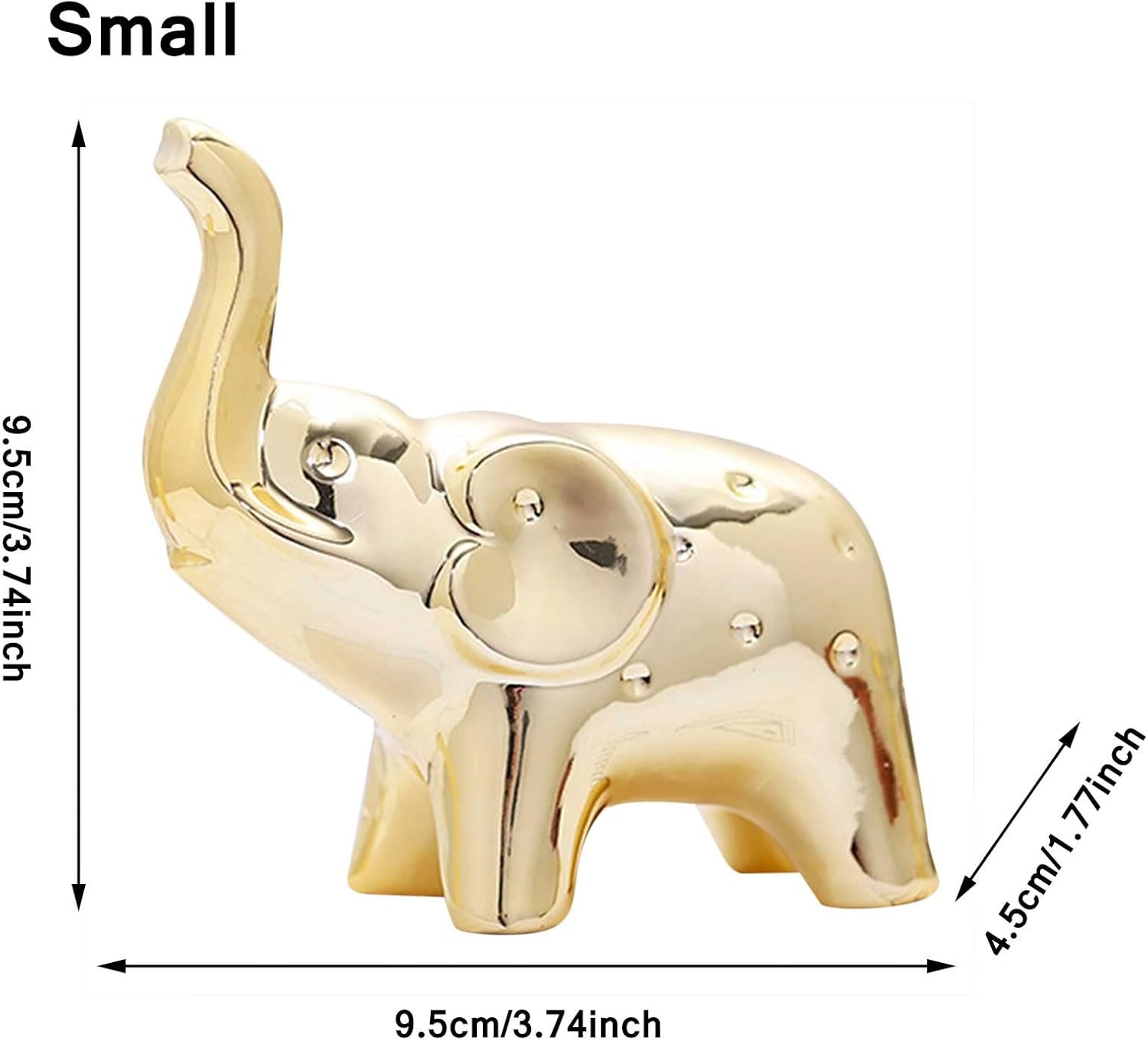 Ceramic Elephant Decor Statue Figurine Home Accent
