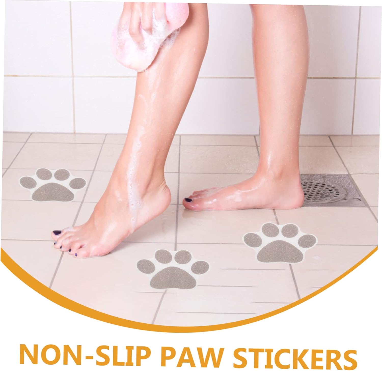 VOSAREA 10Pcs Non-Slip Shower Stickers for Bathtub Safety