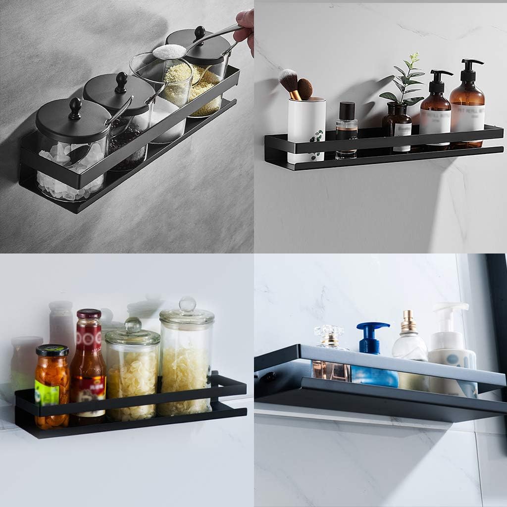 OwnMy Stainless Steel Shower Shelf 16 Inch Black