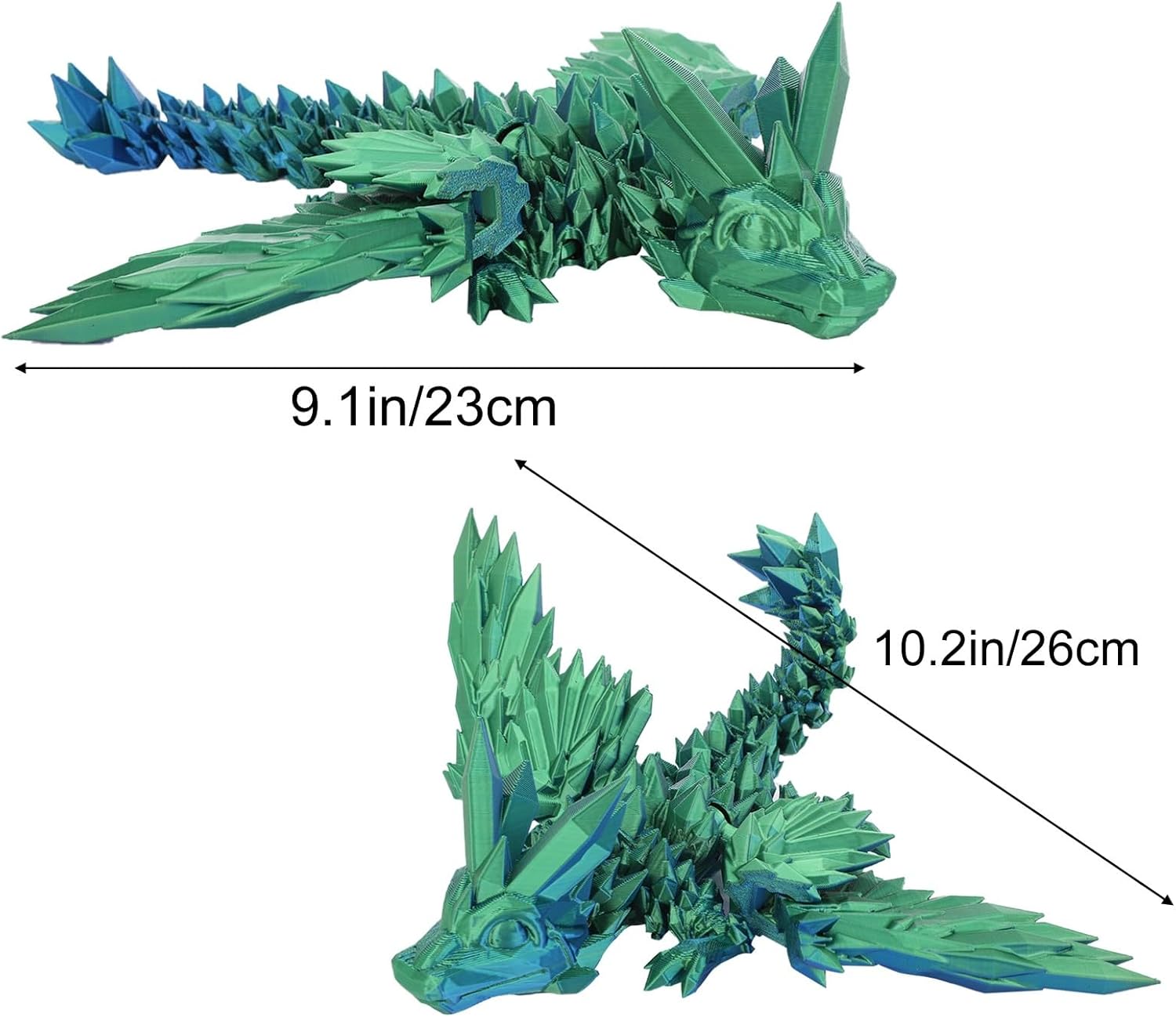 Nudsfuii 3D Printed Dragon Home Decor Statue