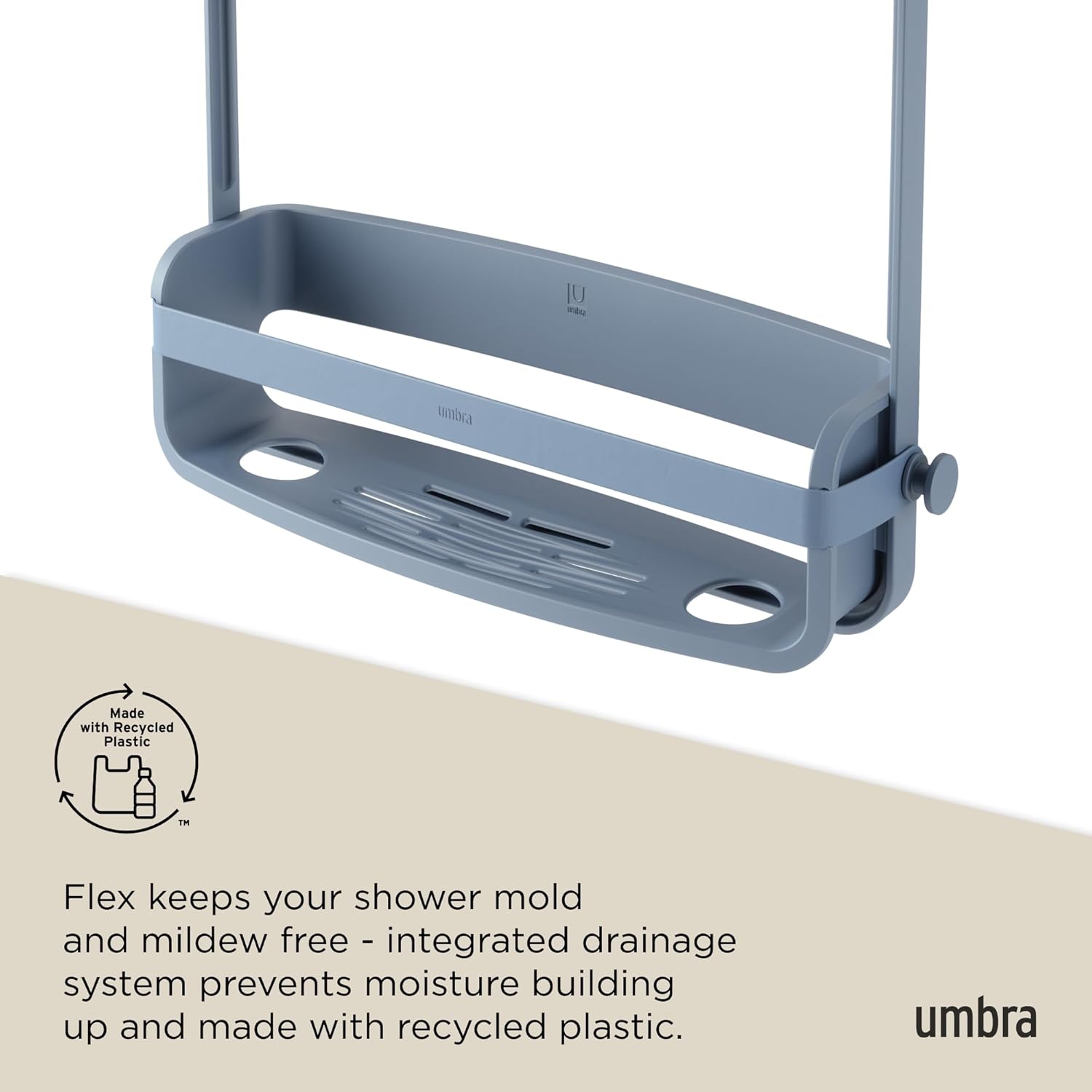 Umbra Flex Shower Caddy Slate Blue 1