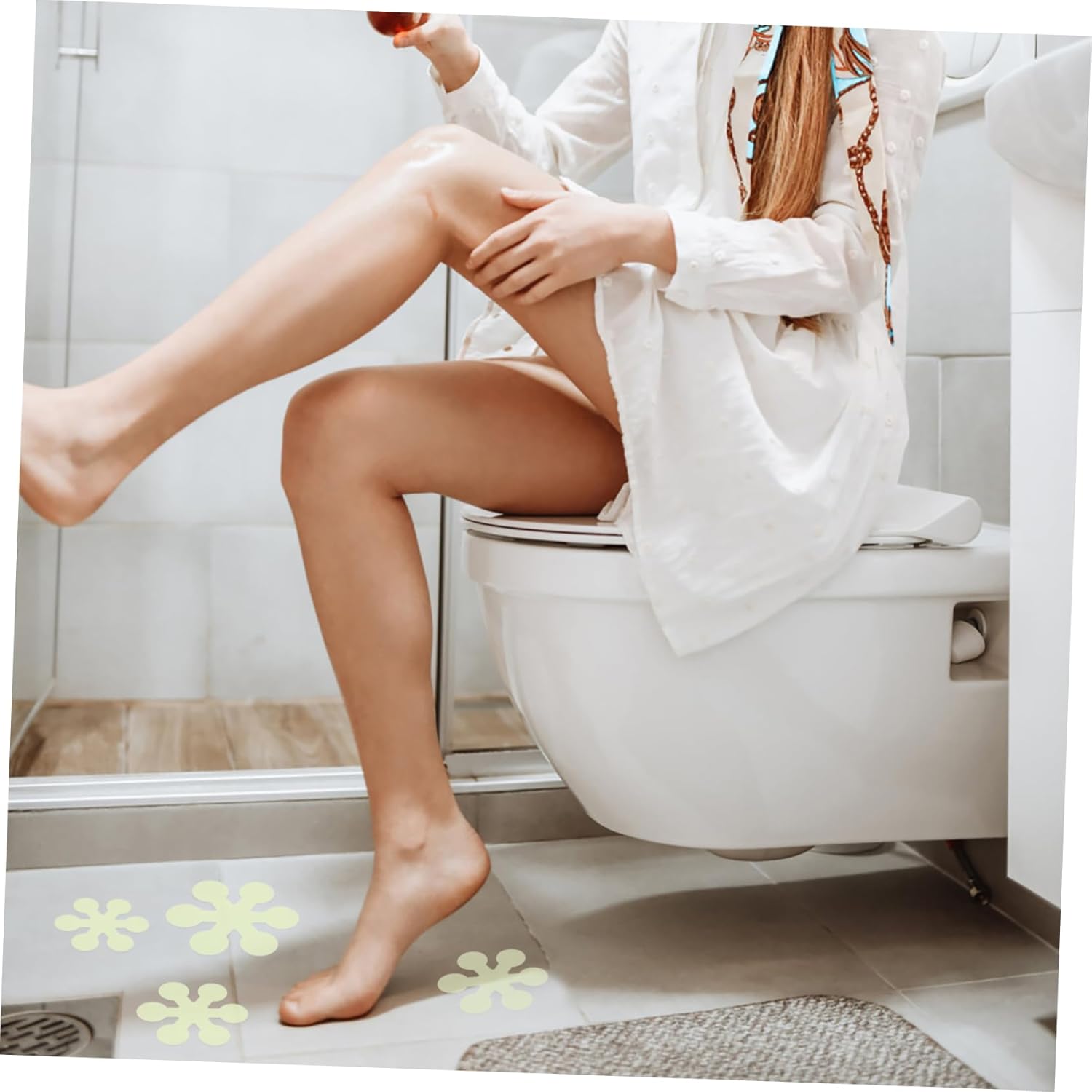 20pcs Snowflake Non-Slip Stickers for Bathtub Safety
