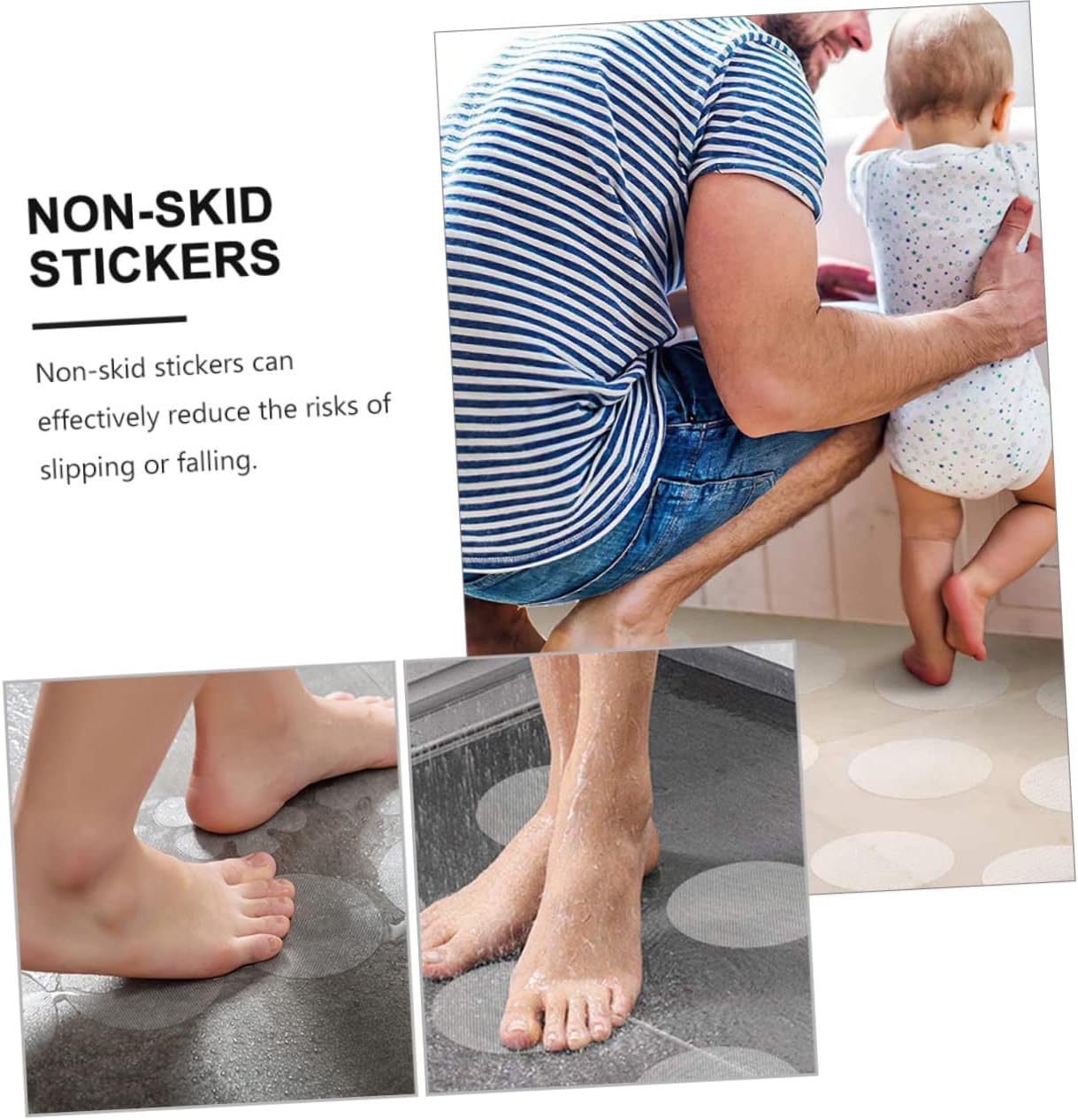 FELTECHELECTR 1Set Non Slip Sticker for Bathroom Safety