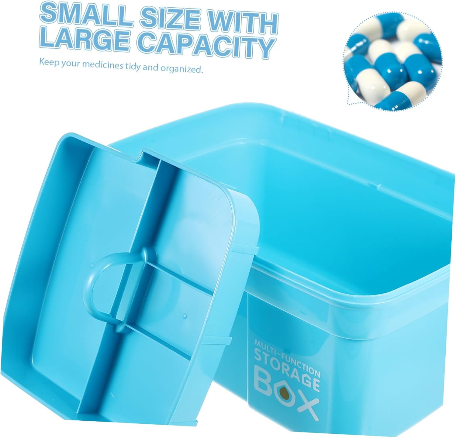 Vaguelly Portable Medicine Cabinet with Handle for Home Travel