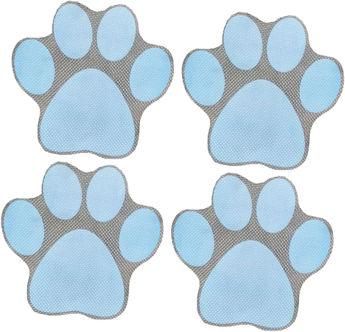 Ciieeo 4pcs Cartoon Dog Footprint Bath Decals