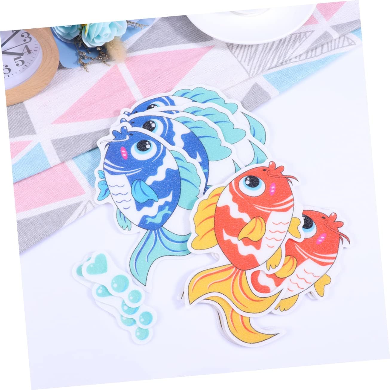 Ciieeo 8pc Fish Decals for Bathroom Non-Slip Stickers