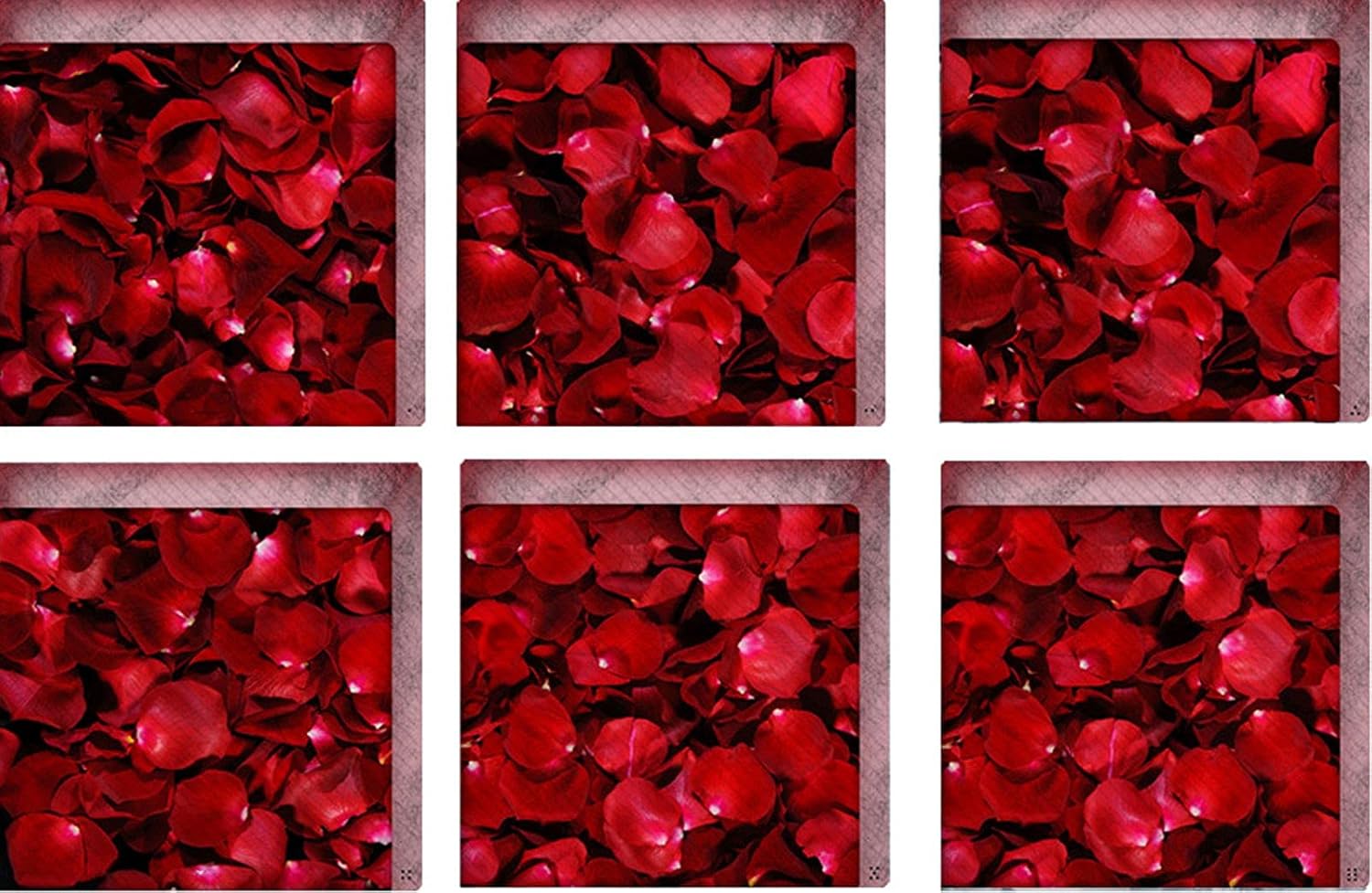 ChezMax Non-Slip Bath Stickers Petal Pattern 6 Pcs