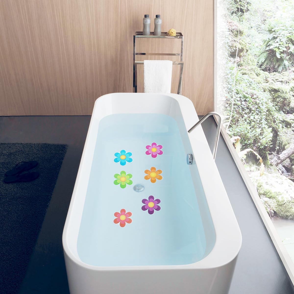 TOPBATHY Flower Decals 10pcs Daisy Bath Stickers
