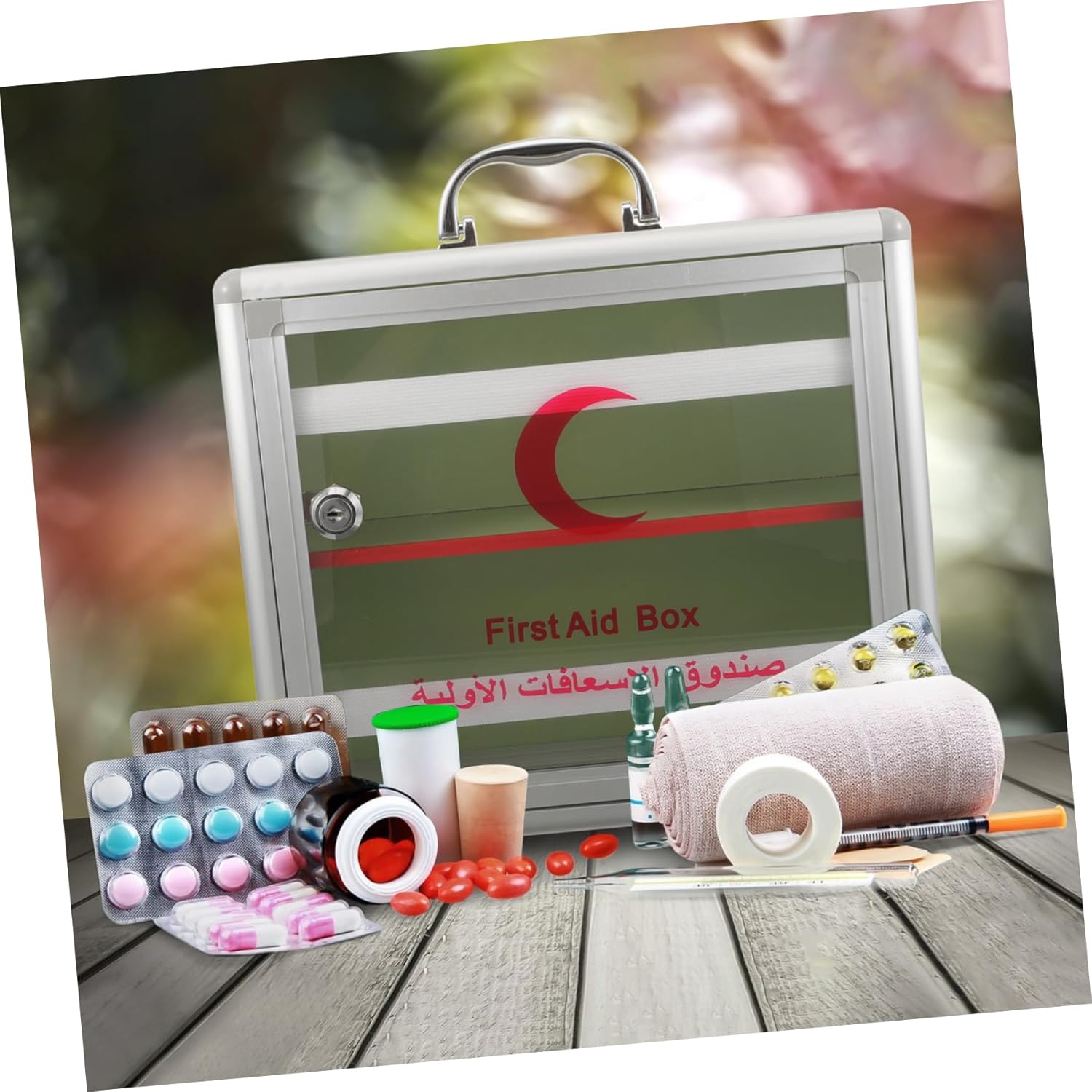 FOYTOKI Emergency First Aid Box Wall Mounted Medicine Cabinet