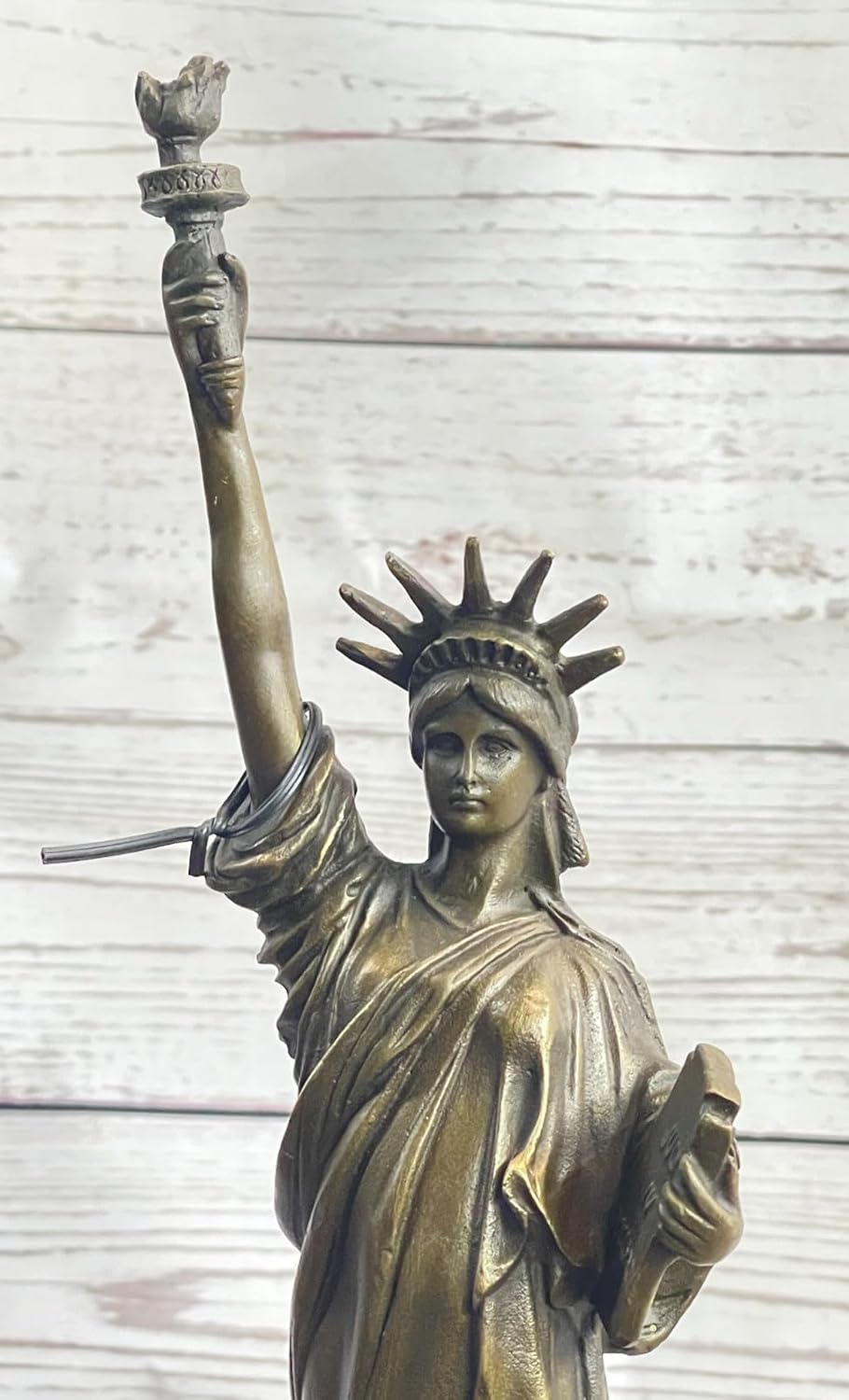 Fisher New York Statue of Liberty Bronze Sculpture on Marble Base 1