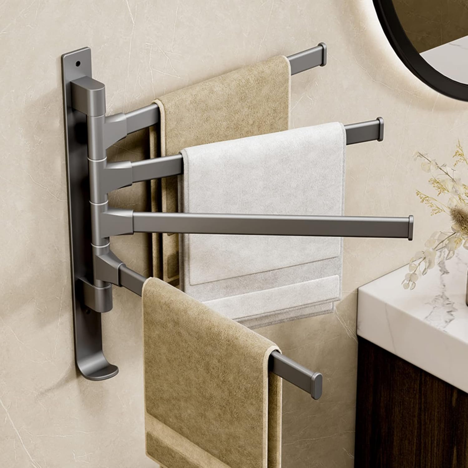 Marhynchus Hand Towel Holder with 4 Arms