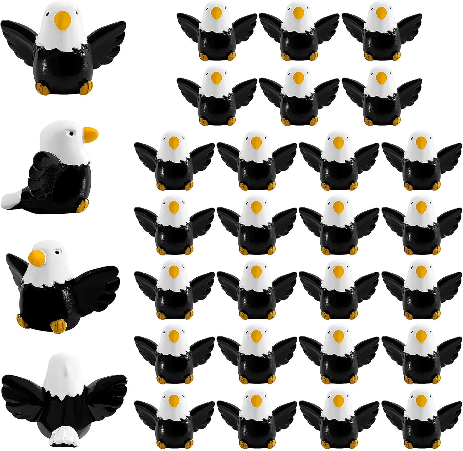 MKAWPOLA 30 Pcs Mini Resin Bald Eagle Decor