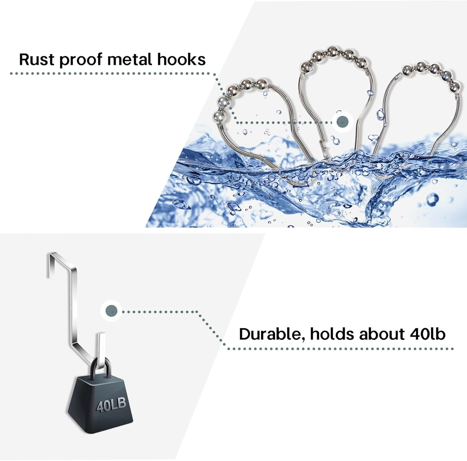 MISSLO Mesh Shower Caddy with Door and Curtain Hooks