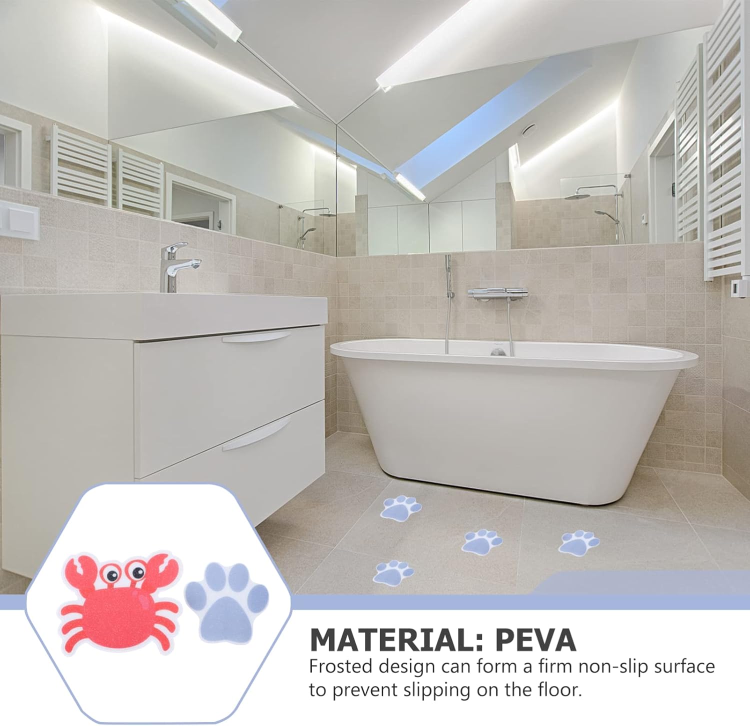 Alipis 8pcs Non-Slip Bathtub Stickers