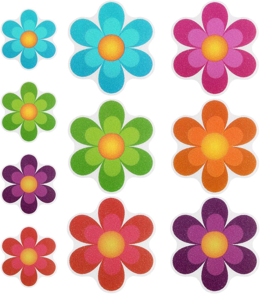 TOPBATHY Flower Decals 10pcs Daisy Bath Stickers