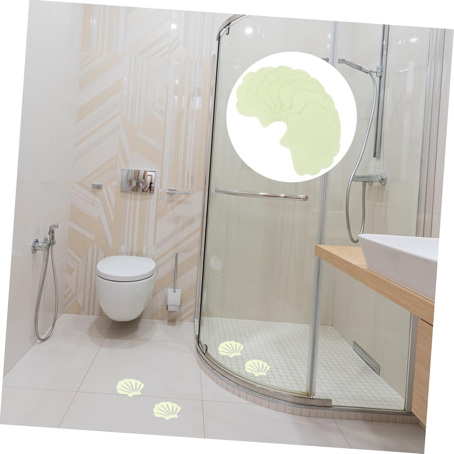 Shell-Shaped Non-Slip Bathtub Stickers 30pcs