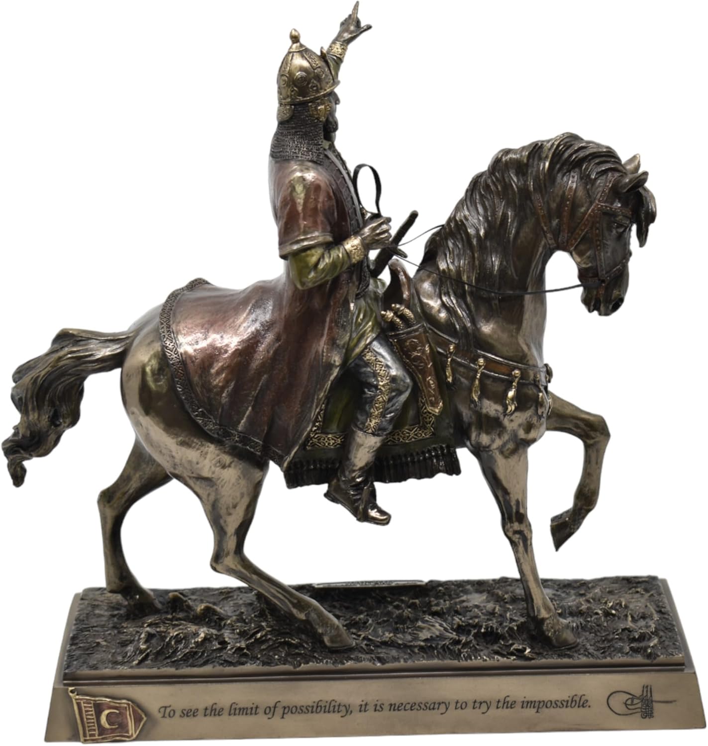 Generic Fatih Sultan Mehmet Bronze Statue - Ottoman History Decor