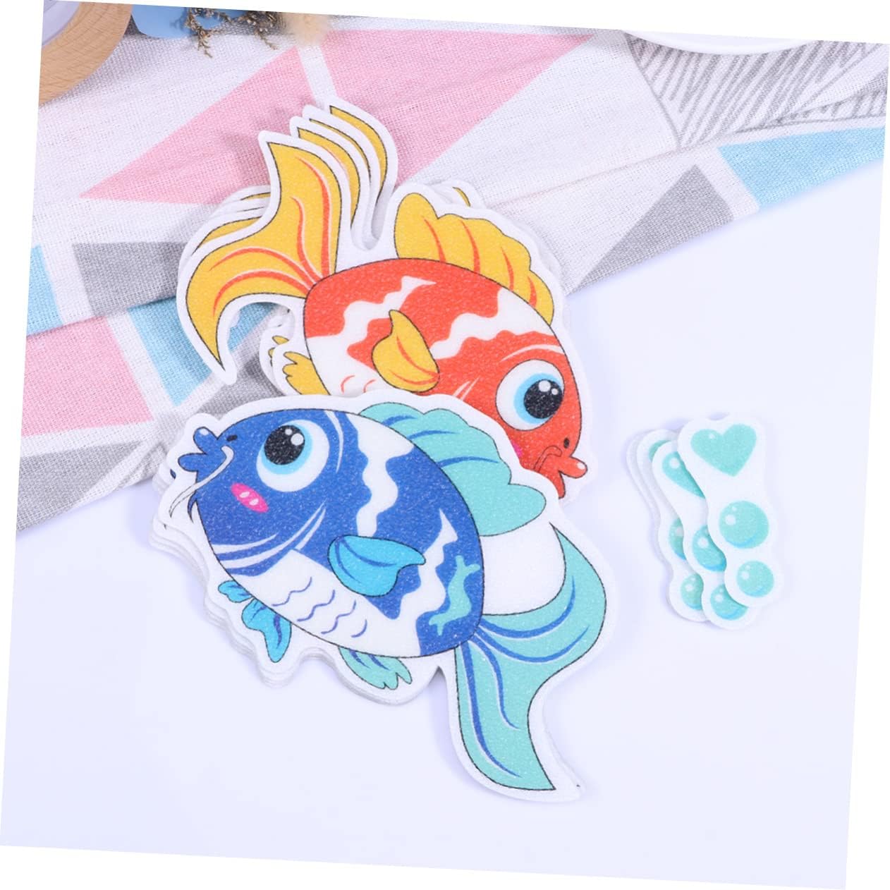 Ciieeo 8pc Fish Decals for Bathroom Non-Slip Stickers