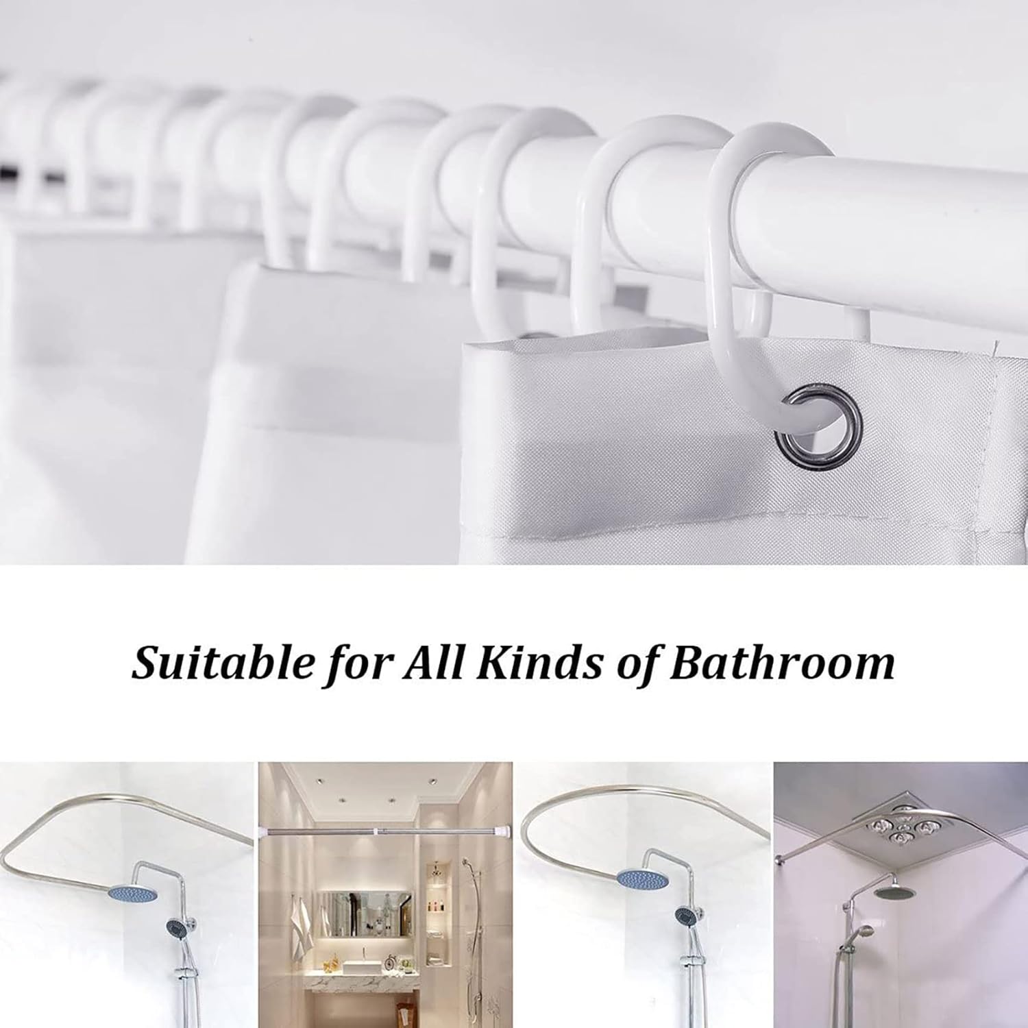 LB Funny Cat Shower Curtain Set 60x72