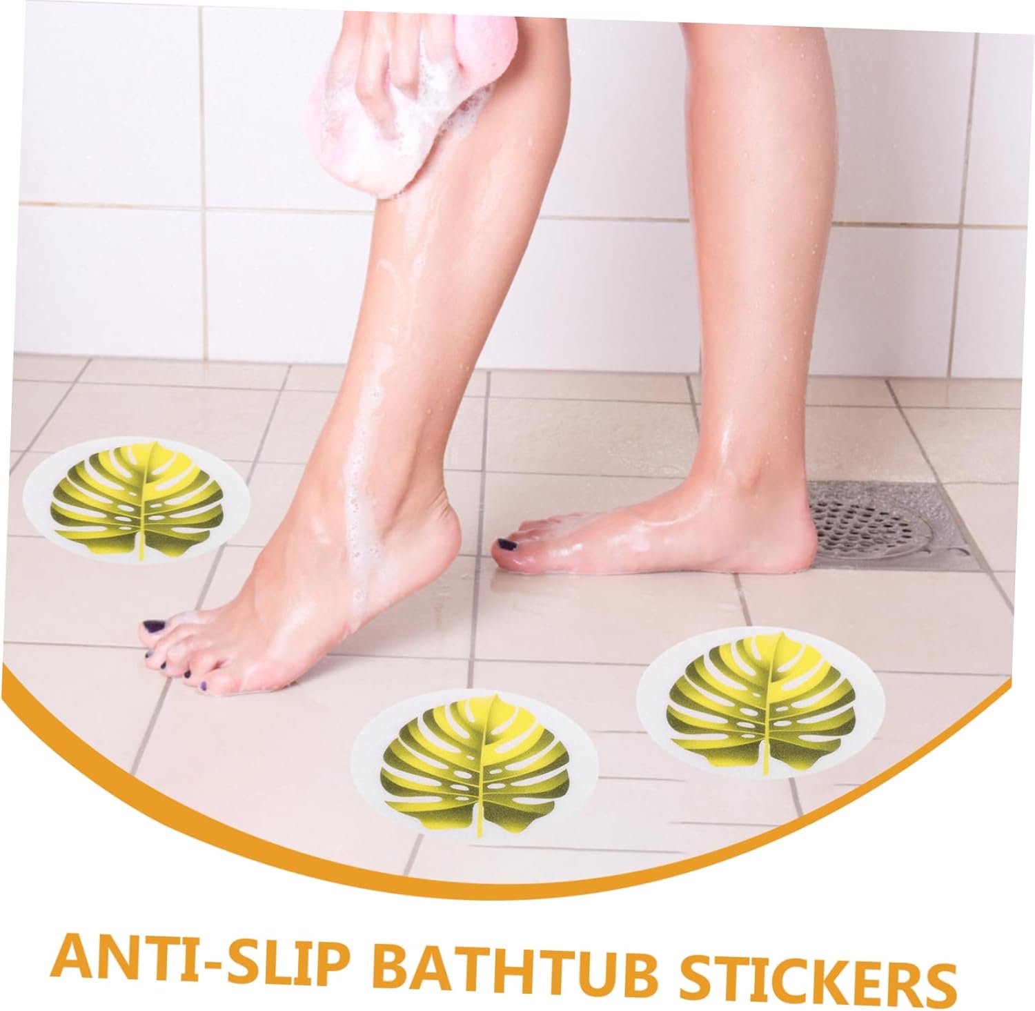 1 Set Leaf Bathtub Stickers Non-Slip Decals for Safety and Fun