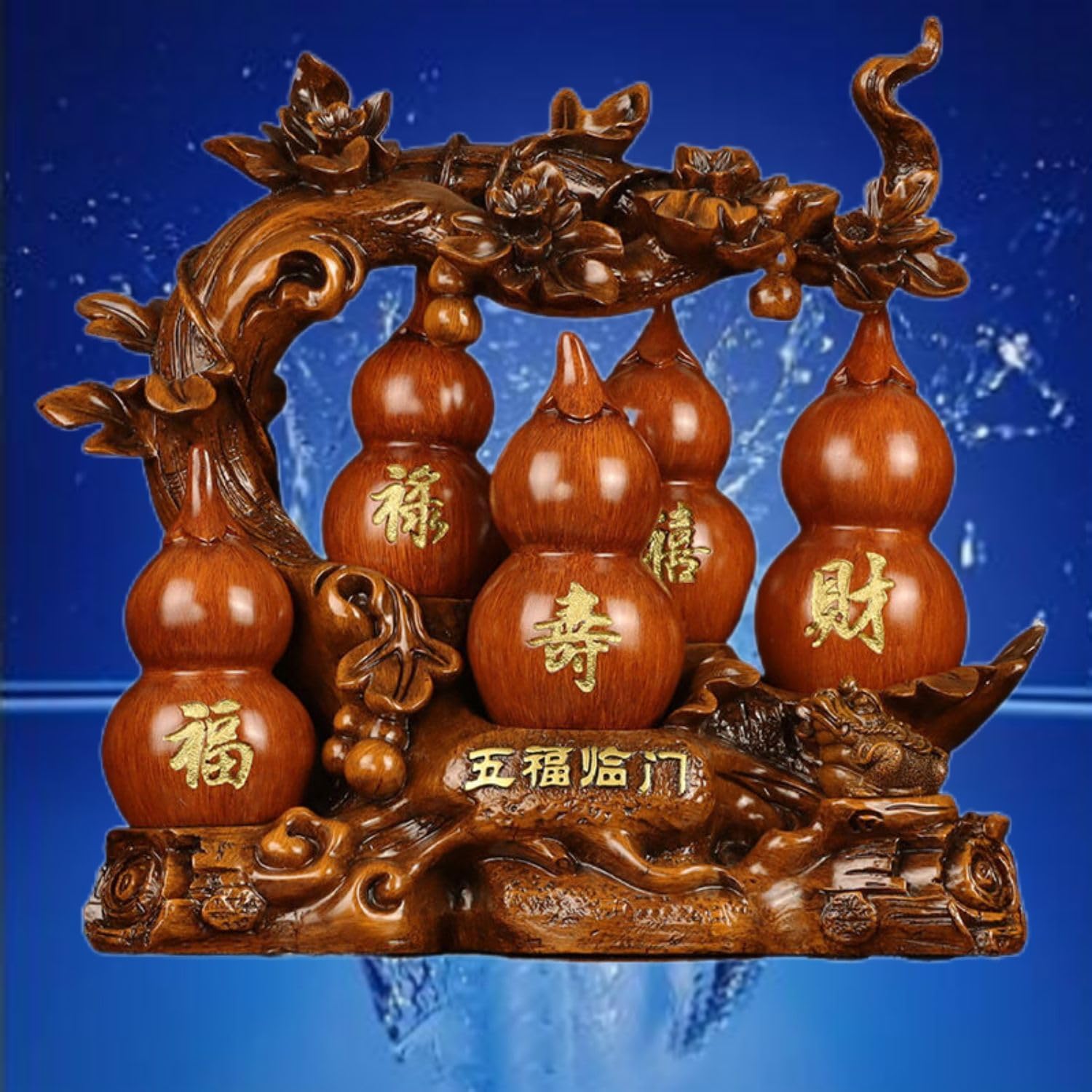 Chinese Feng Shui Resin Wealth Prosperity Statue