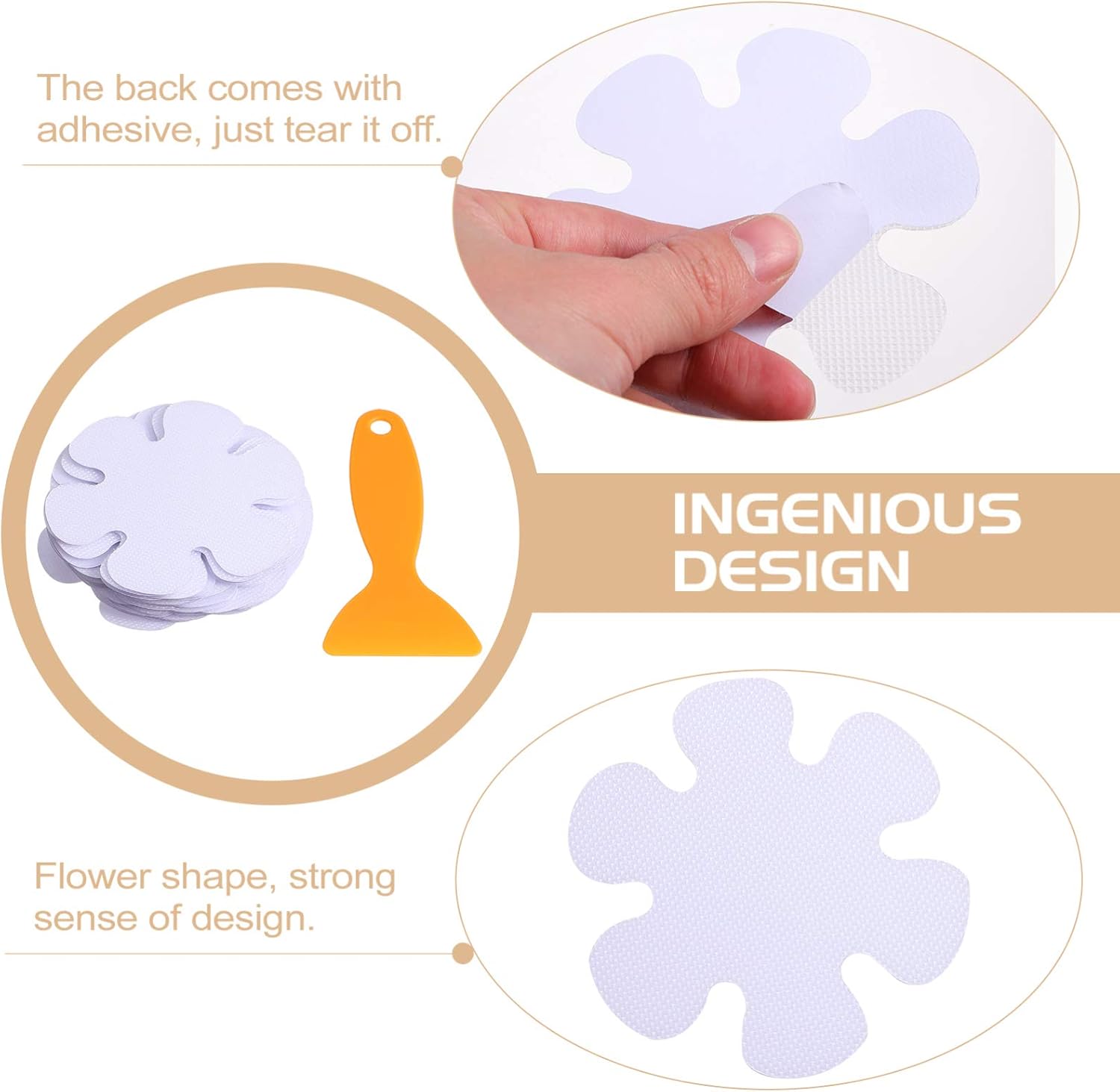 Alipis 60 Pcs Bathroom Non-Slip Safety Stickers
