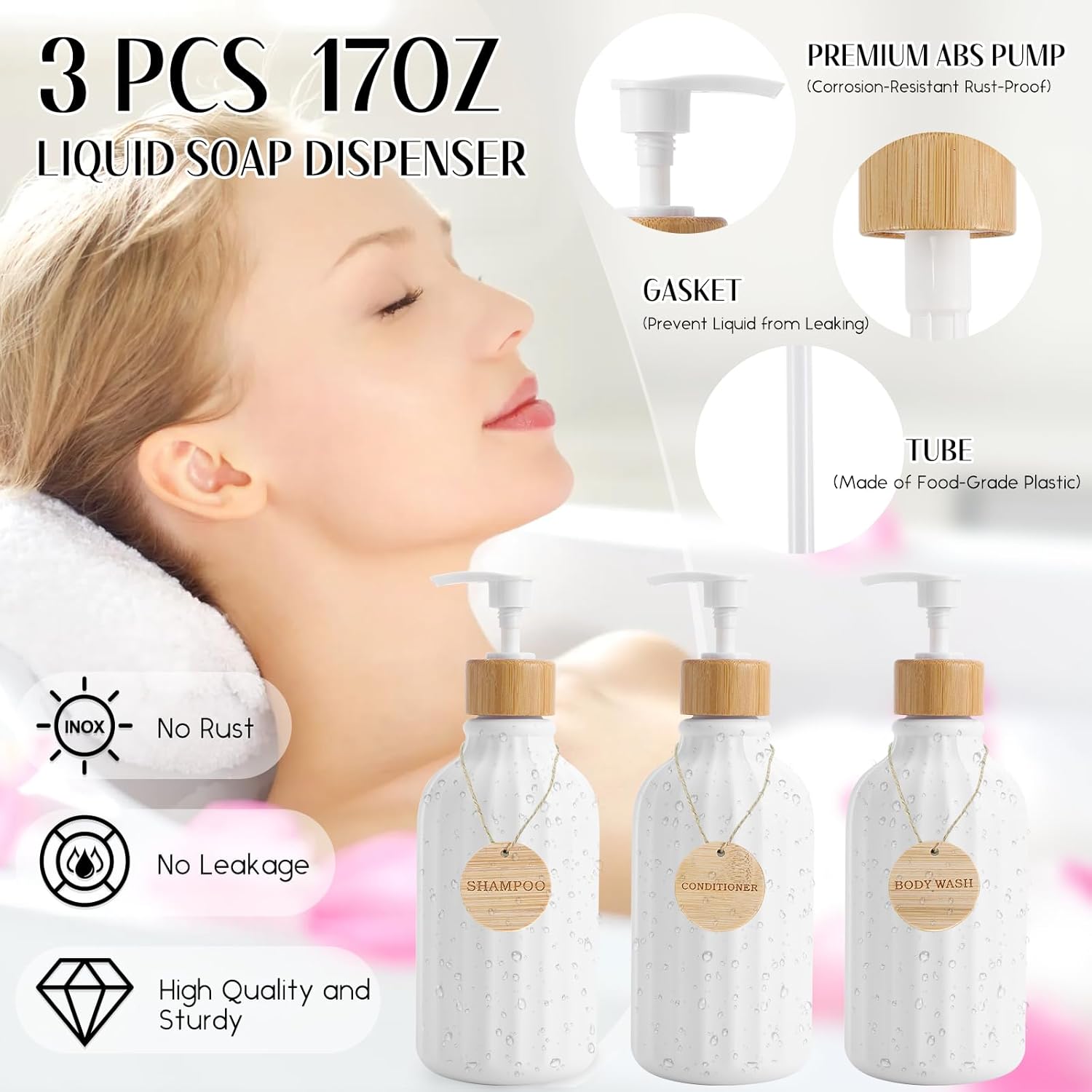 XLHOMO White Bathroom Accessory Set 17 Piece