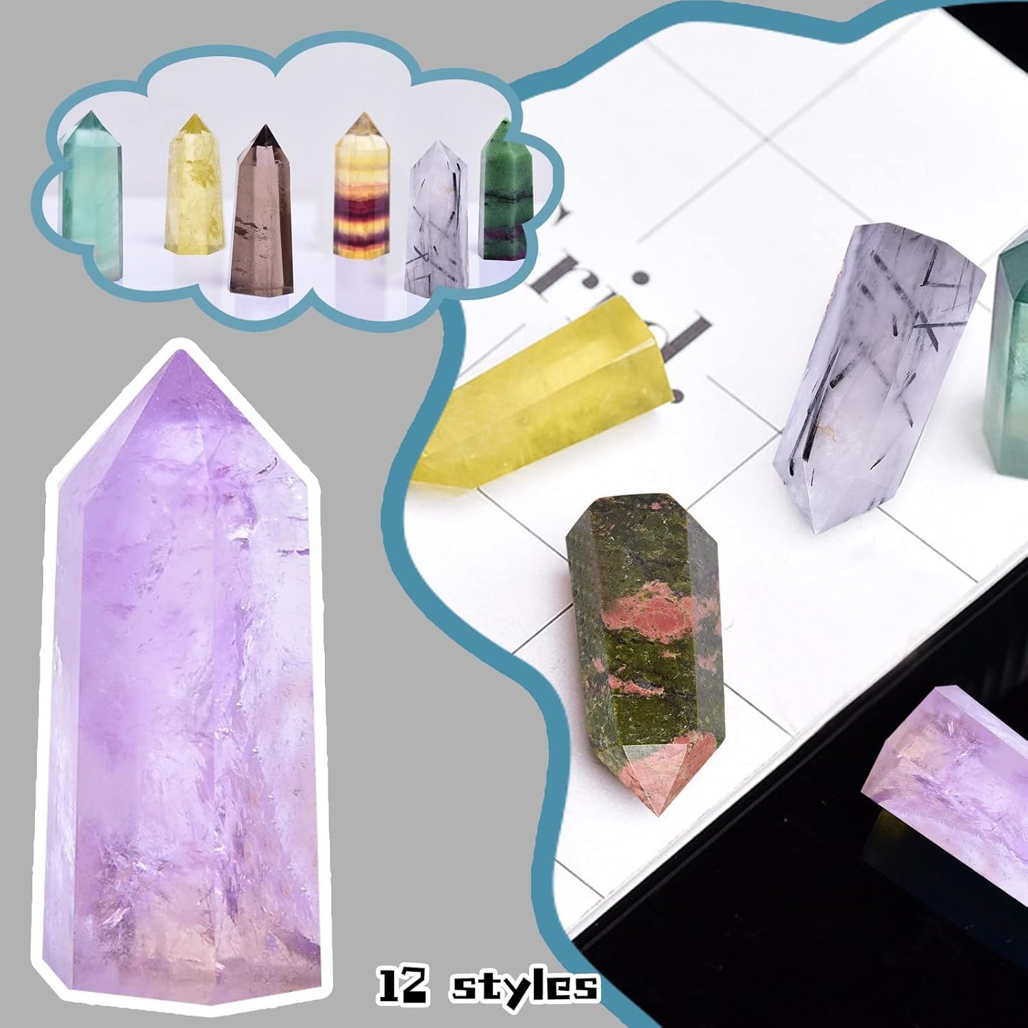 Crystal Quartz Stone Figurines Home Decor Sculpture
