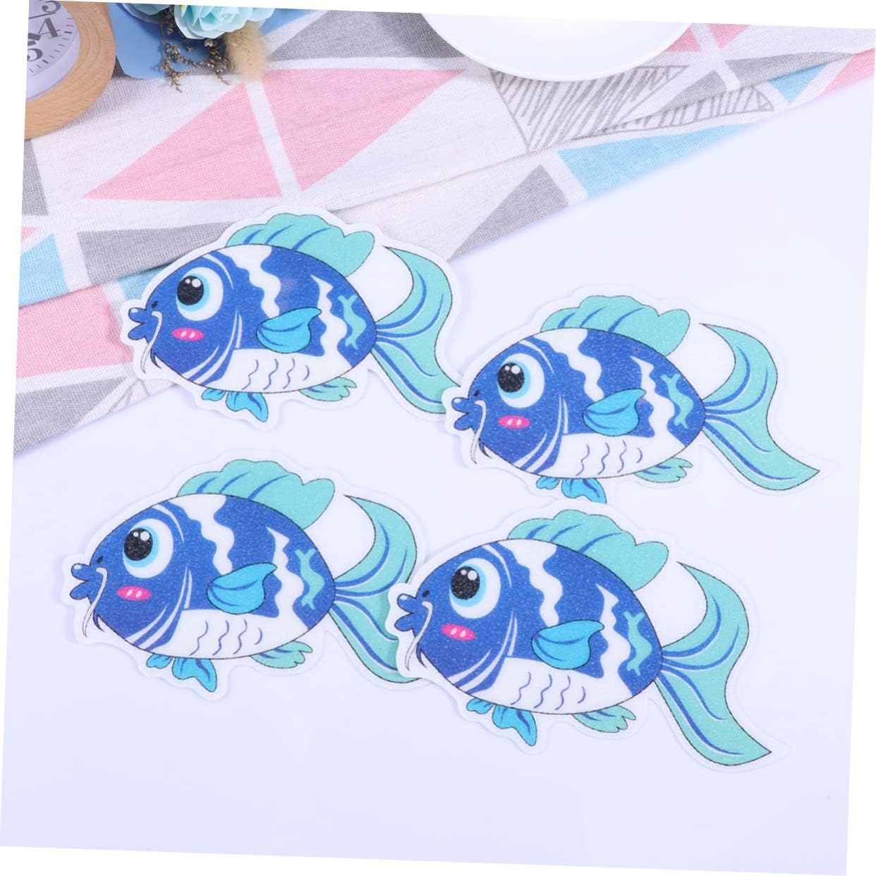 Ciieeo 8pc Fish Decals for Bathroom Non-Slip Stickers