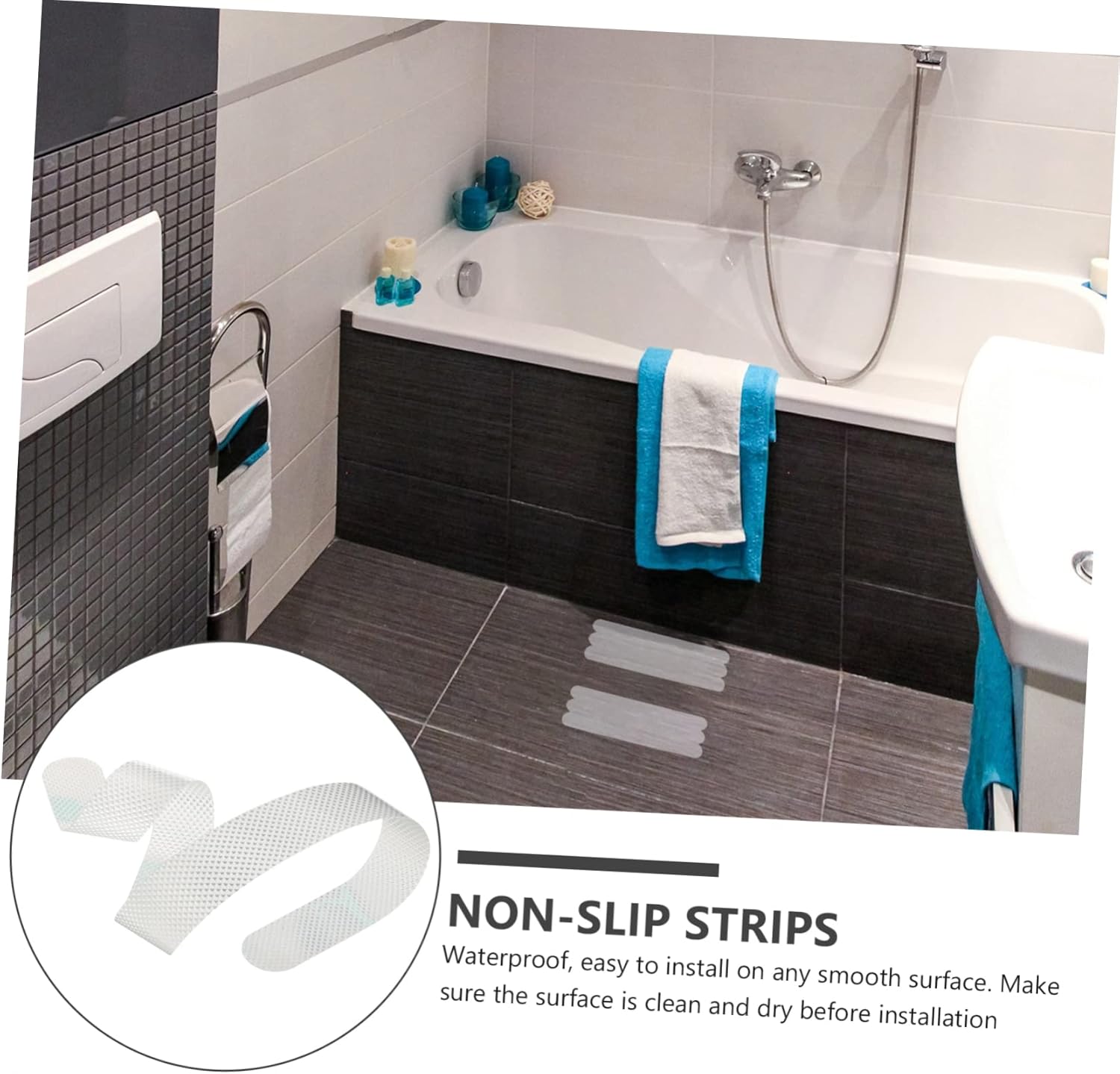 Non-Slip Adhesive Strips for Bathrooms 36pcs Set