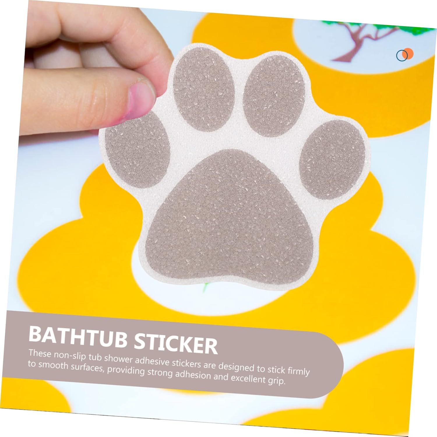 Non-Slip Bathtub Stickers with Paw Design 10pcs