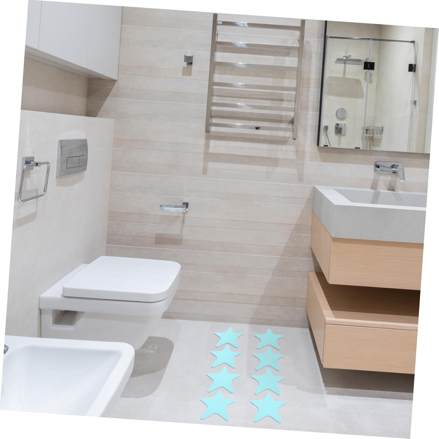 ABOOFAN 4-Piece Star Non-Slip Bathtub Stickers