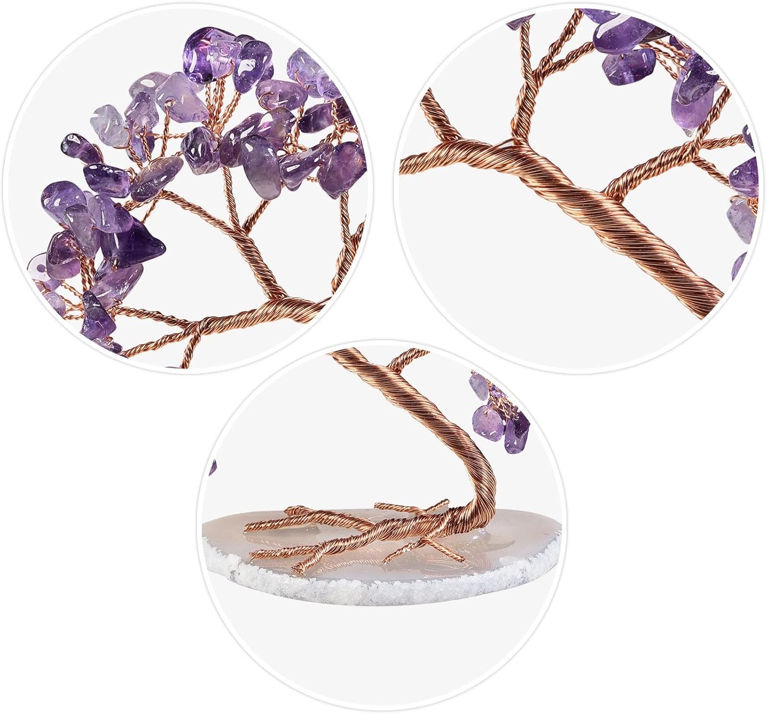 Natural Crystals Life Tree Sculpture Home Decor