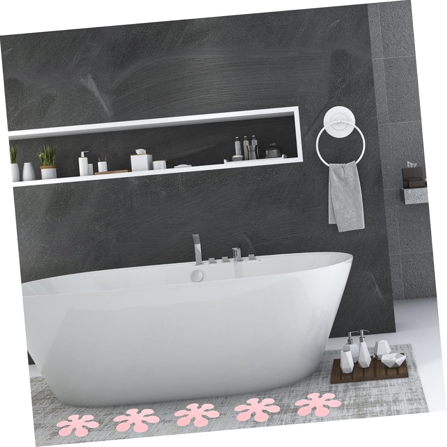 Ciieeo Non-Slip Bathtub Stickers Snowflake Design 1