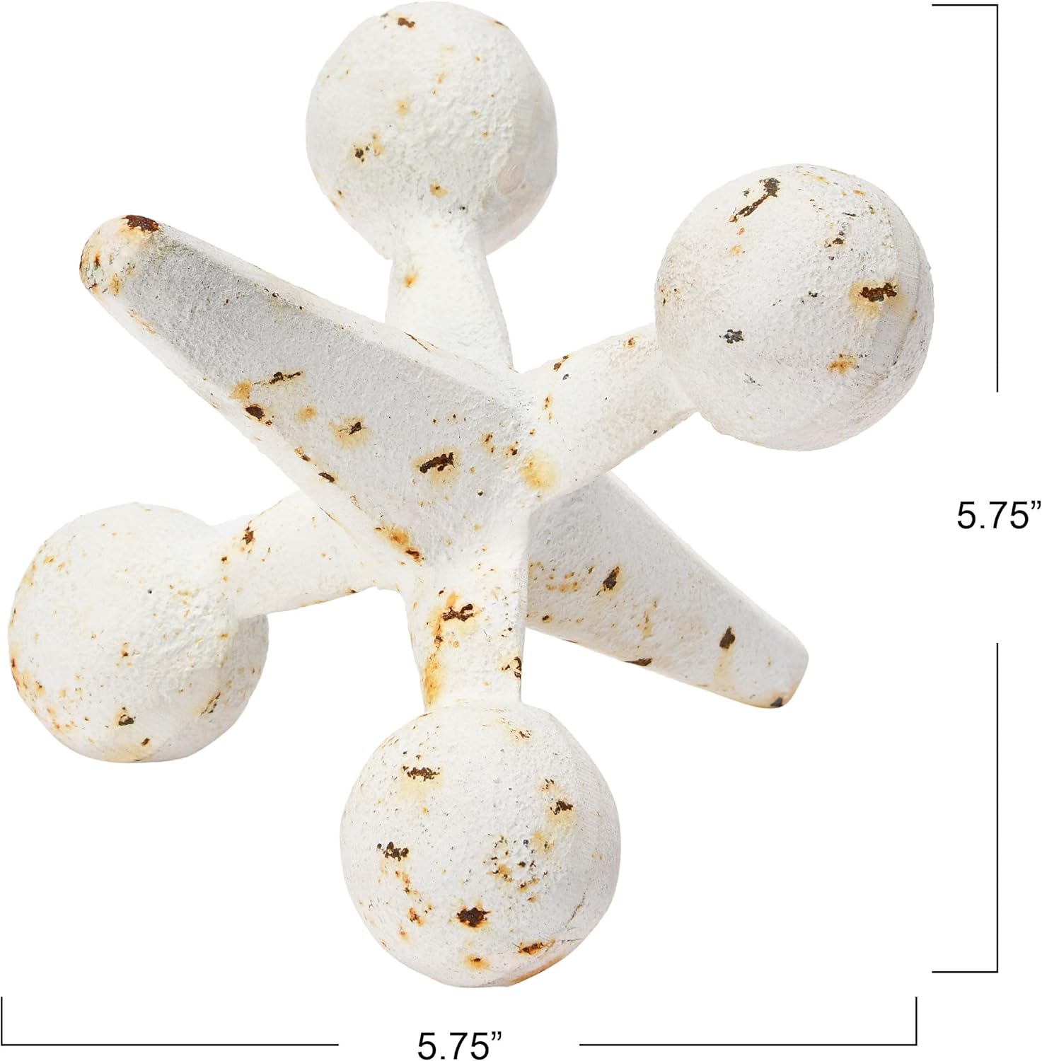 Creative Co-Op Cast Iron Jack Accent White 1