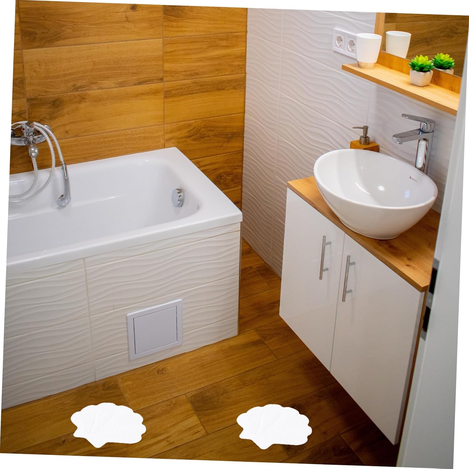12pcs Non-Slip Bath Decals with Sea Shell Design