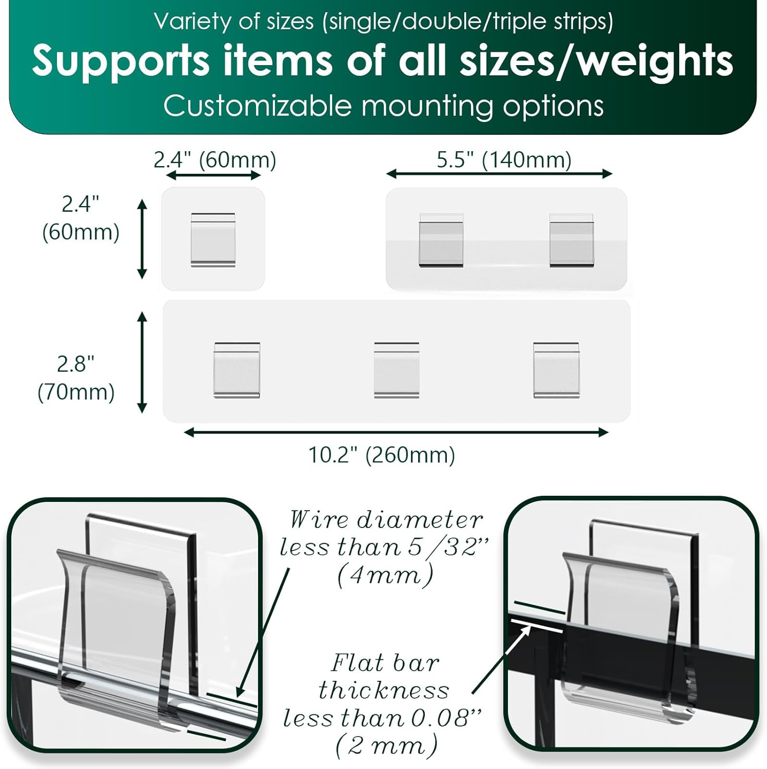Jovware 14 Pack Shower Caddy Adhesive Replacement 1