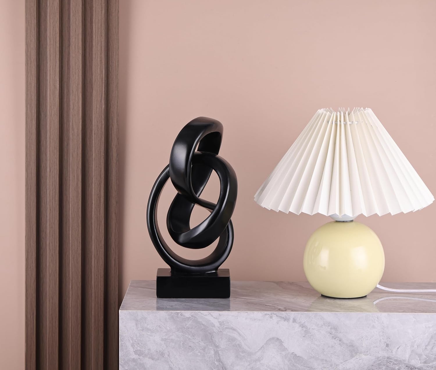 Modern Abstract Knot Sculpture Mobius Inspired Resin Decor