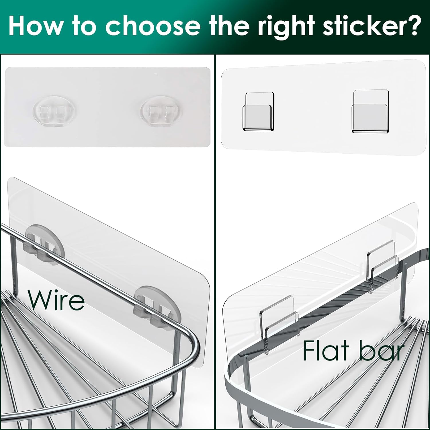 Jovware Shower Caddy Adhesive Replacement 4 Pack