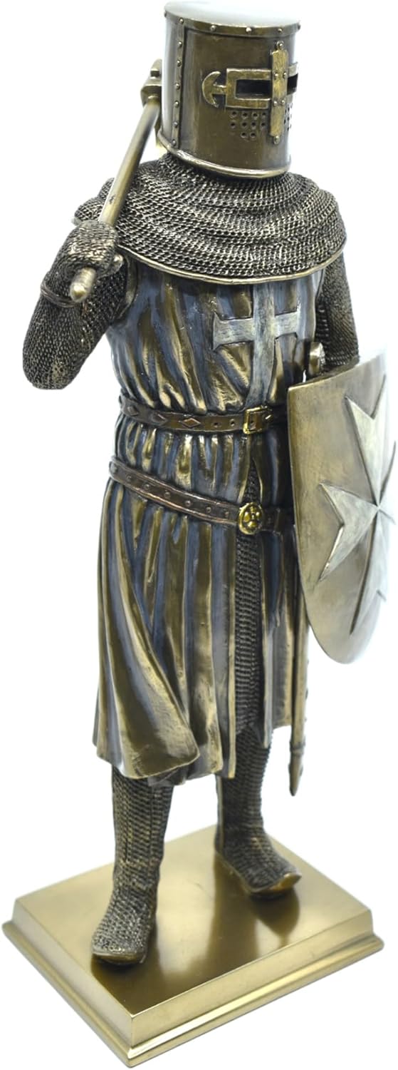 Generic Medieval Knight Axeman Statue Cold Cast Bronze Resin Figure 1240 Inche