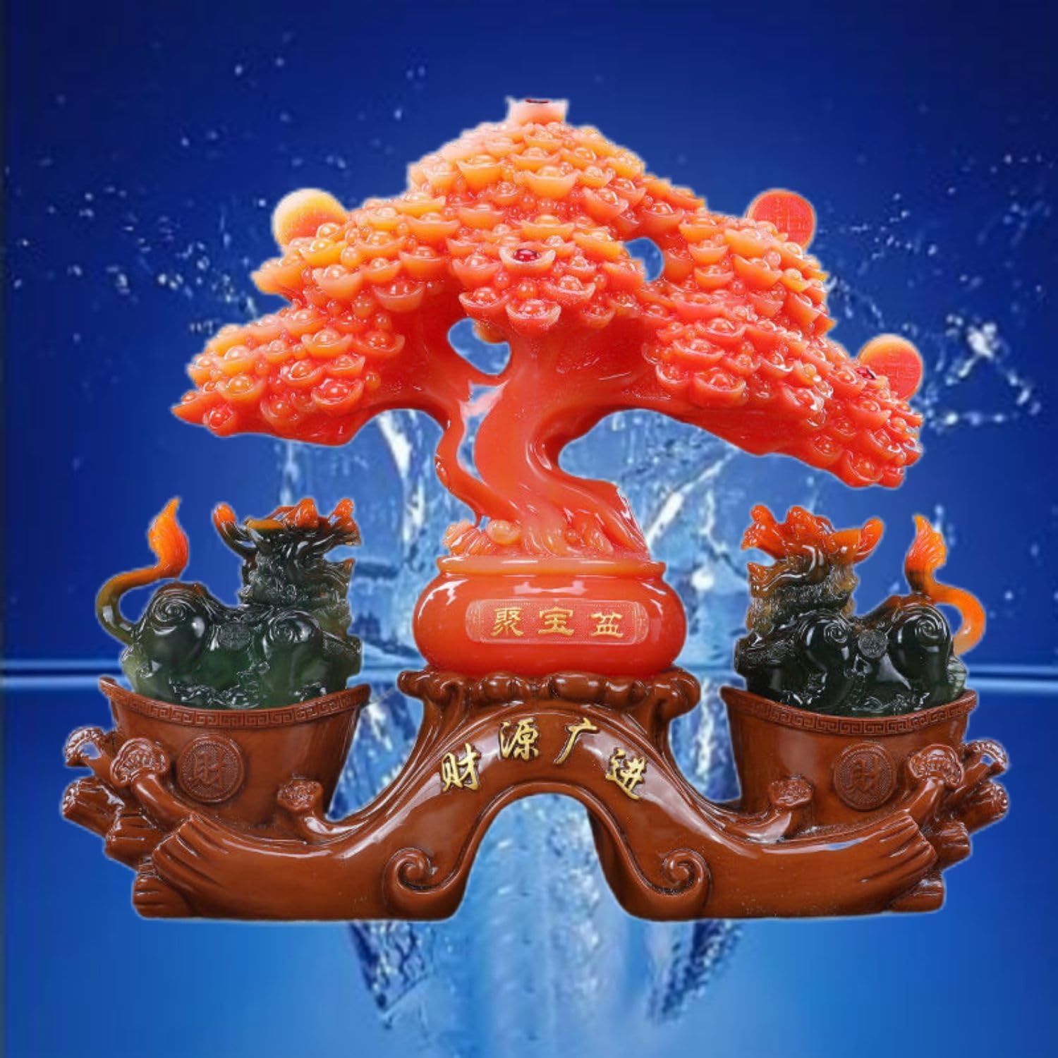 Chinese Feng Shui Resin Wealth Statue - Prosperity and Good Luck