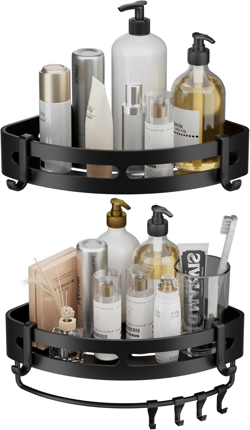 Geobella Adhesive Shower Corner Caddy 2-Pack