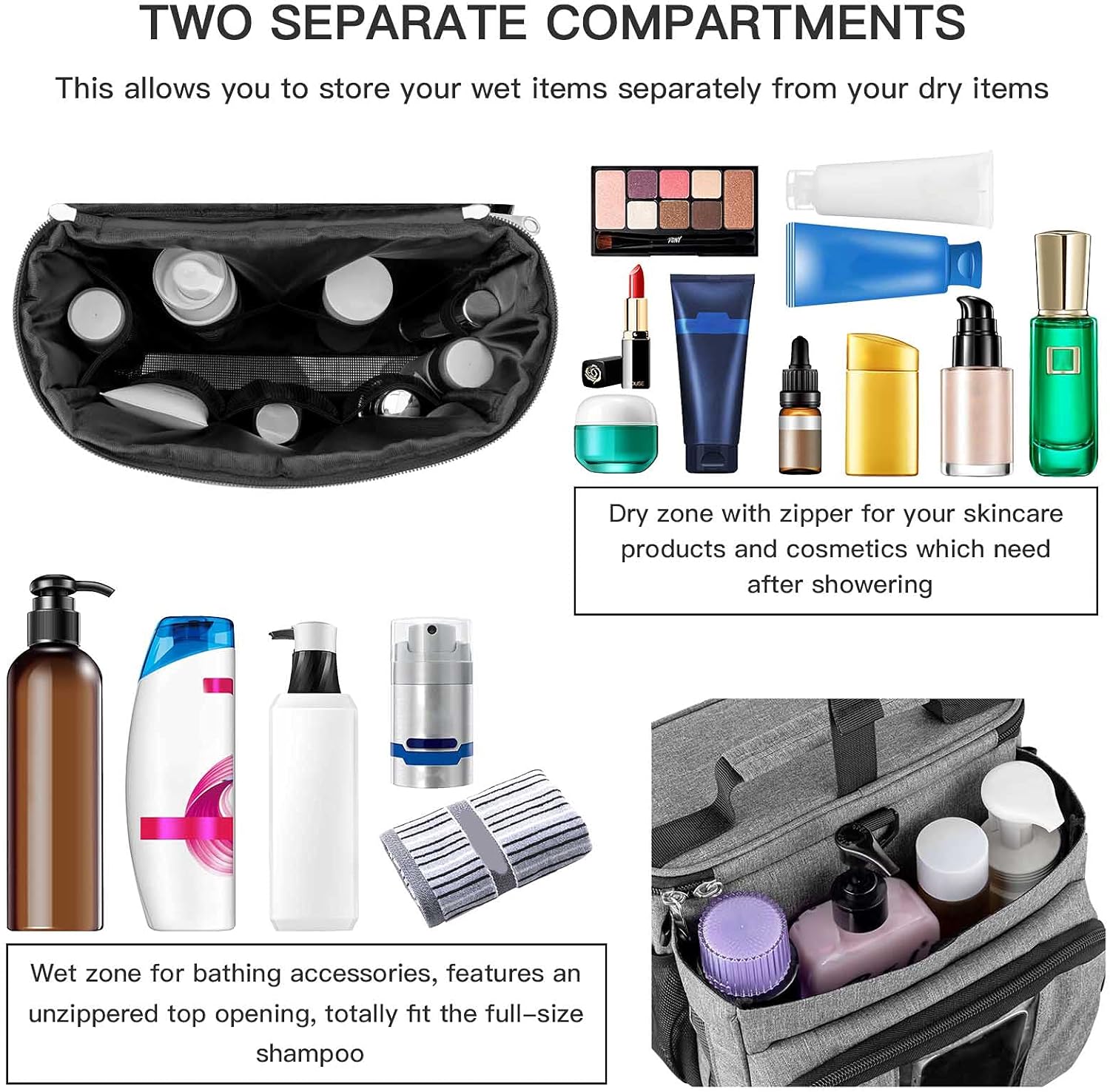 Bukere Portable Shower Caddy for Travel and Dorm Use