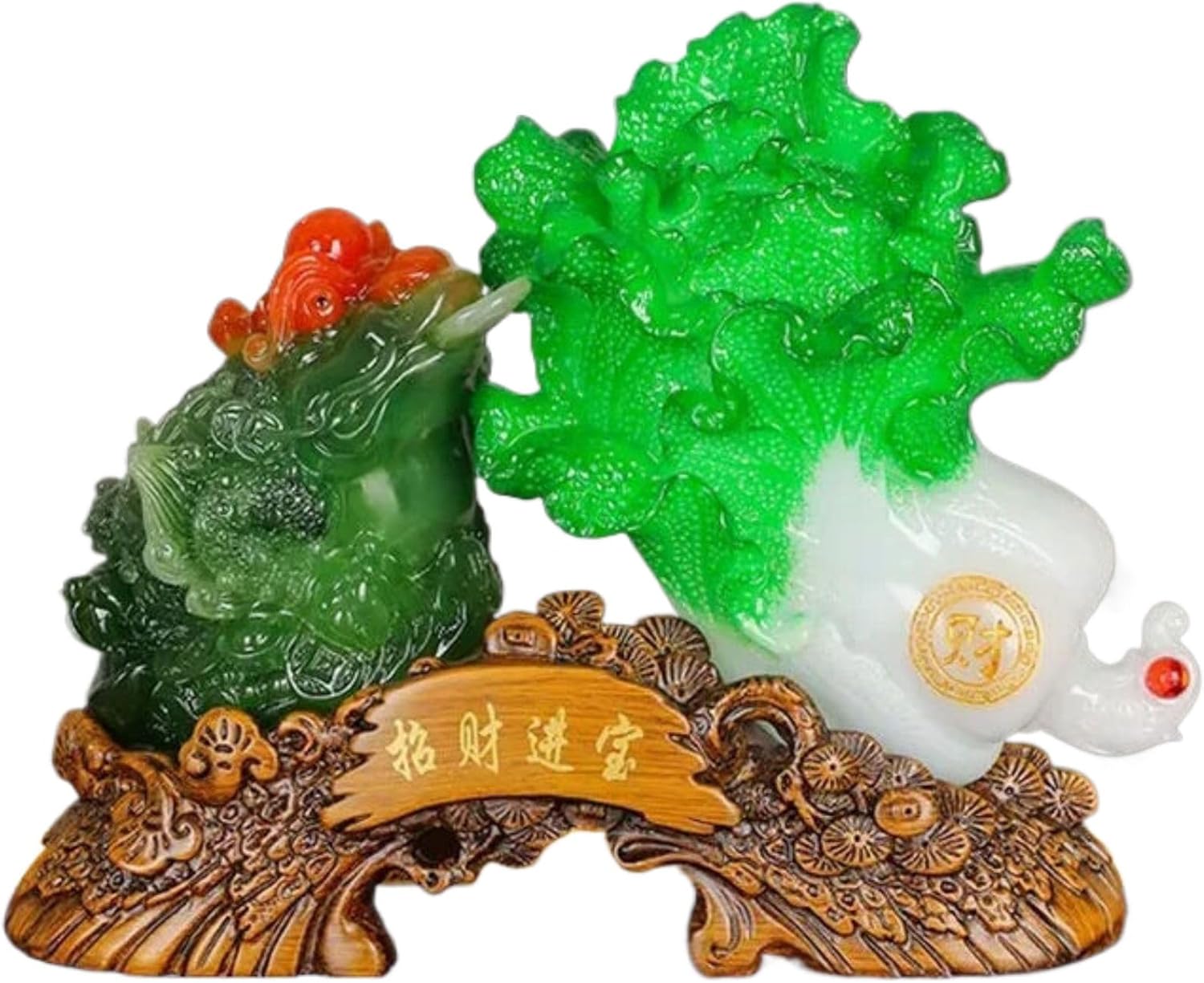 Chinese Feng Shui Resin Wealth Statues - Prosperity and Luck Decor