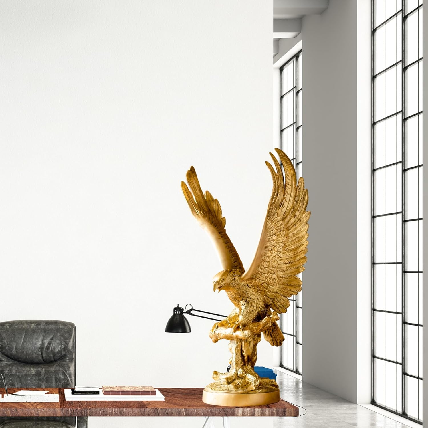 YouFine Bronze Golden Eagle Sculpture 315 High 1