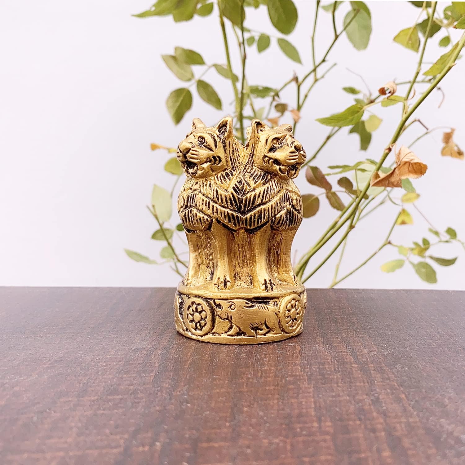 Bharat Haat Brass Ashoka Stambh Decorative Sculpture