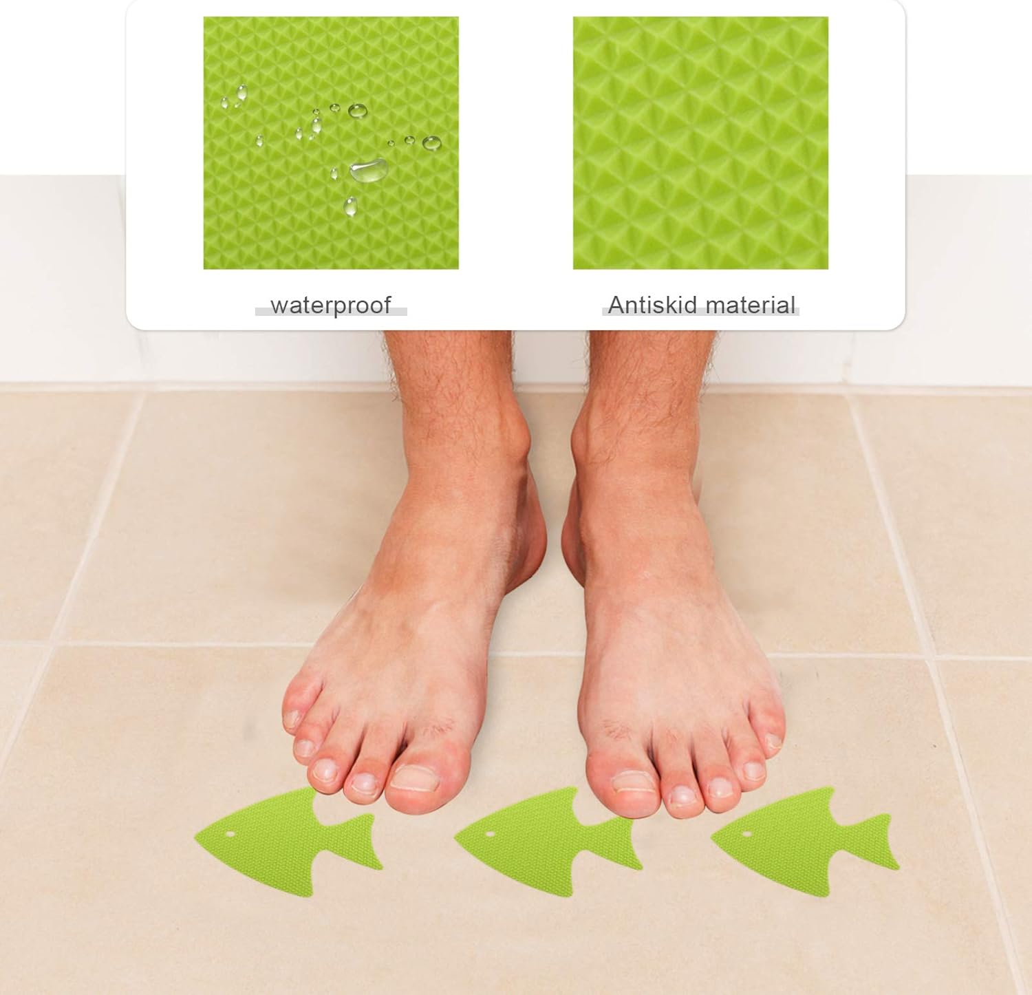 Angoily 20pcs Non-Slip Bathtub Stickers with Sea Creature Designs