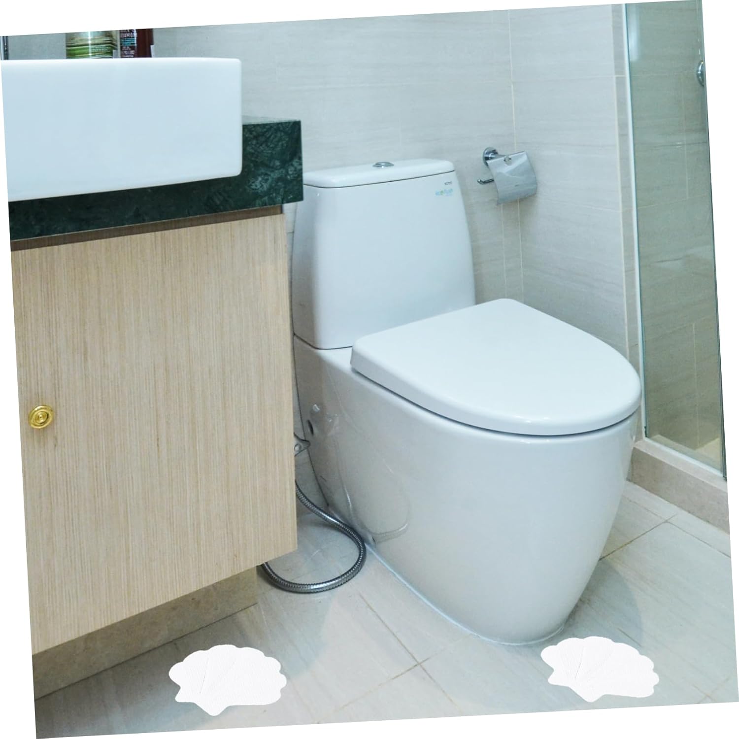 12pcs Non-Slip Bath Decals with Sea Shell Design